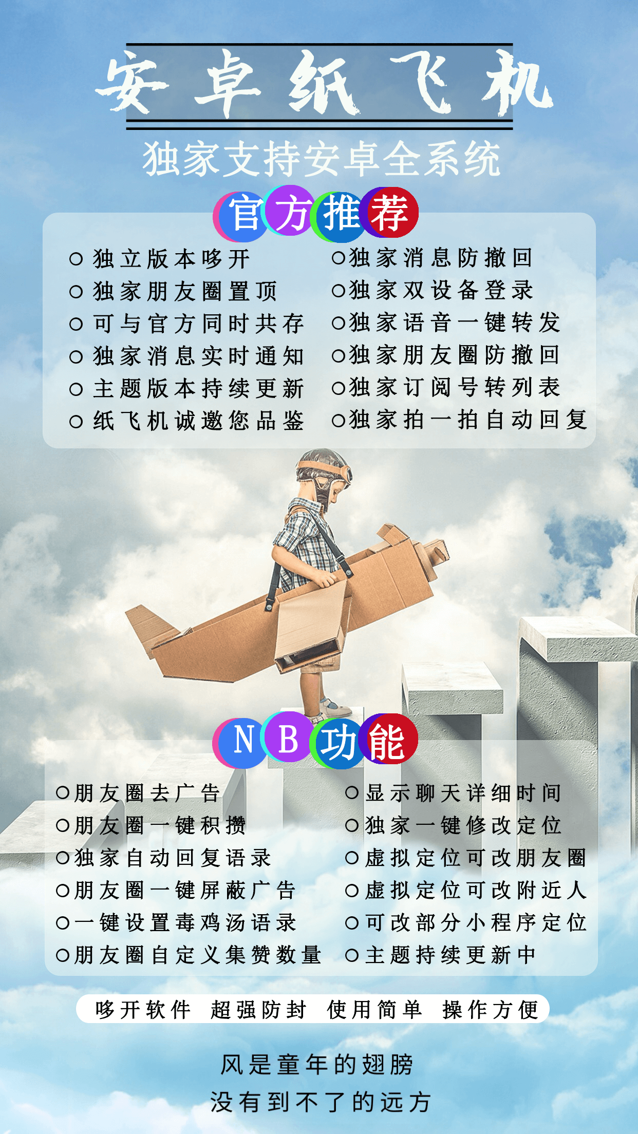 安卓分身-安卓纸飞机-安卓分身/微信多开/微信分身/微商科技-使用授权以及下载地址