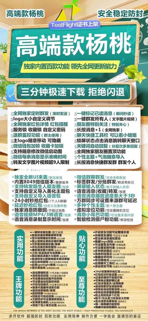 苹果分身-杨桃-苹果分身/微信多开/微信分身/微商科技-使用授权以及下载地址